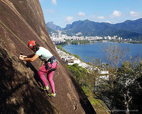 Aula de escalada no Rio de Janeiro